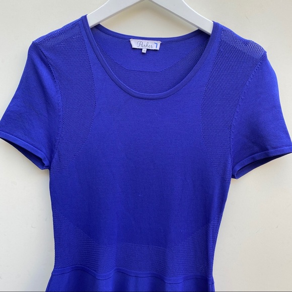 Parker | Trace Knit Fit and Flare Mini Dress XS - Picture 4 of 8